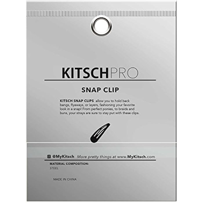 Kitsch Pro Snap Hair Clips 10-Pieces, Black- Black - 10 Count - Image 5